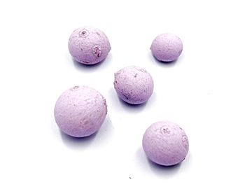 Sušený plod - kulička oříšek 5ks - pastelový fialový