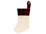 Textilní vánoční dekorace - ponožka