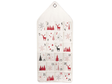 Textilní šitý adventní kalendář RAYHER - tradiční Vánoce