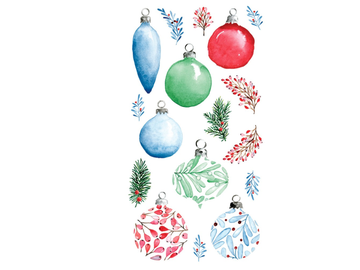 Transparentní nálepky ARTEMIO - Christmas Berries - vánoční koule