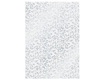 Transparentní papír A4 ROMA - stříbrné ornamenty