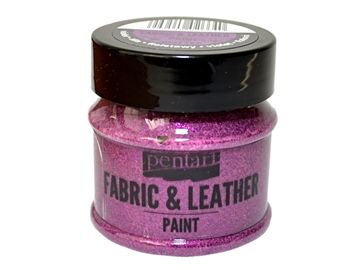 Třpytivá barva na kůži a textil PENTART 50ml - fialová
