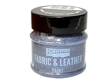 Třpytivá barva na kůži a textil PENTART 50ml - grafitová
