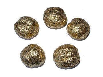 Vlašské ořechy barvené 5ks - zlaté