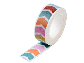 Washi lepící páska 15mm 10m - barevné šipky