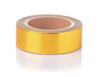 Washi lepící páska 15mm 10m - zlatá