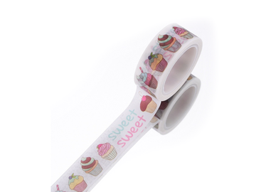 Washi lepící páska 15mm 5m - cupcakes