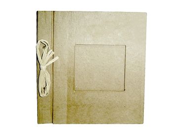 Zápisník s rámečkem z papír-mâché - 23x20cm